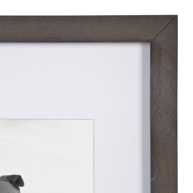 DesignOvation Gallery Wood Photo Frame Set for Customizable Wall Display, Charcoal Gray 11x14 matted to 8x10, Pack of 4 - Image 4